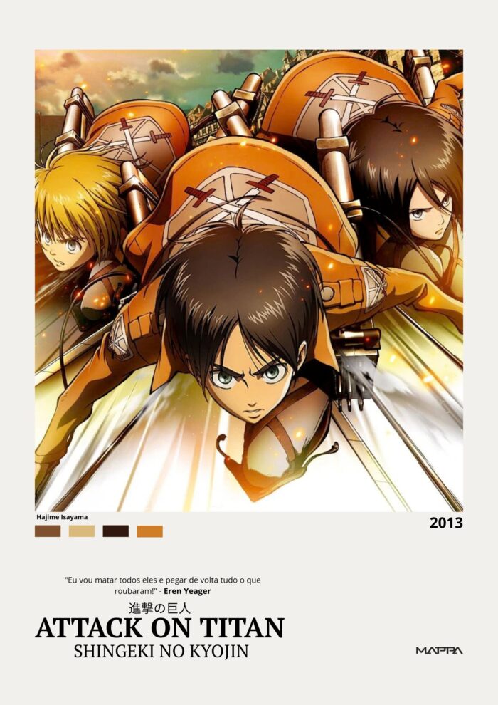Eren, Mikasa e Armin - Trio Em Attack On Titan