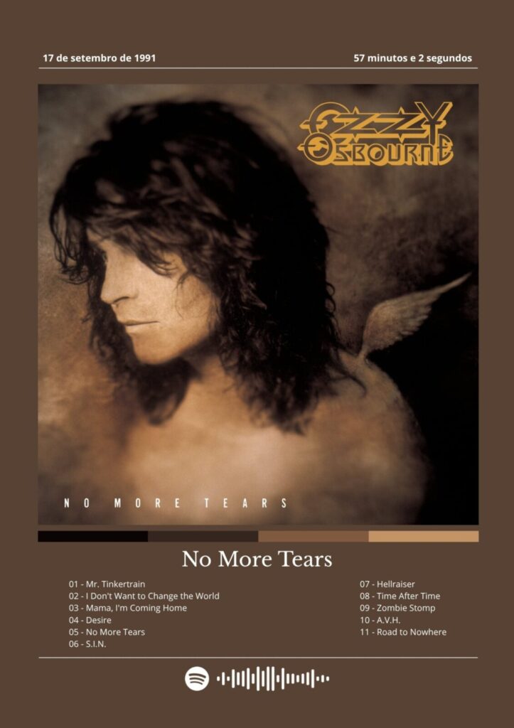 Eternize o Lendário No More Tears do Ozzy na Sua Parede