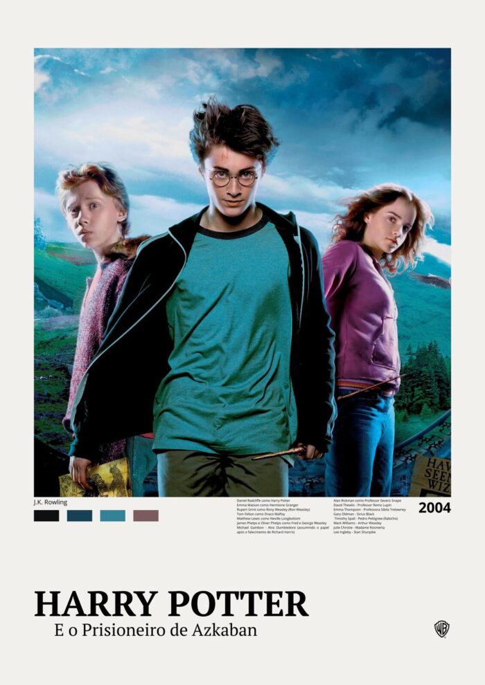 Hermione Granger, Rony Weasley e Harry Potter, o trio - Prisioneiro de Azkaban