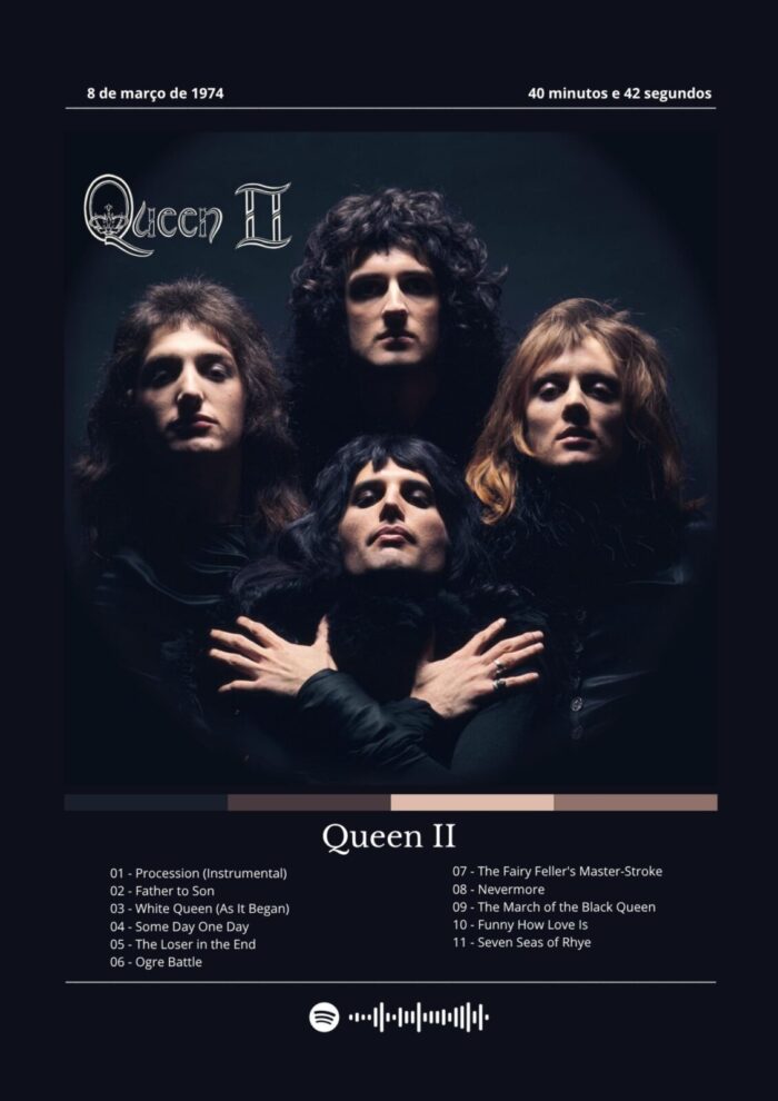 Queen II: A Era de Ouro do Rock Gravada na Sua Parede
